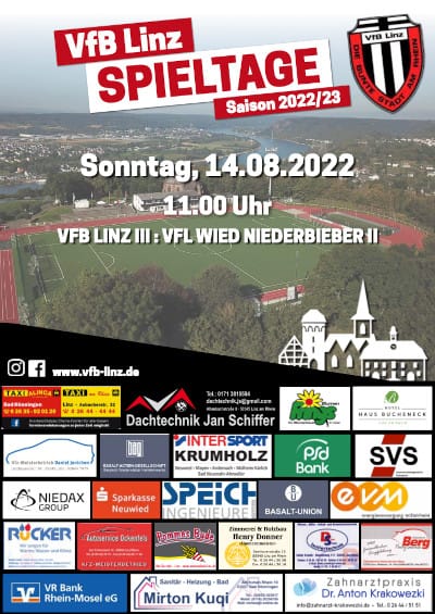 1. Spieltag: VfB Linz III - VfL Wied Niederbieber II