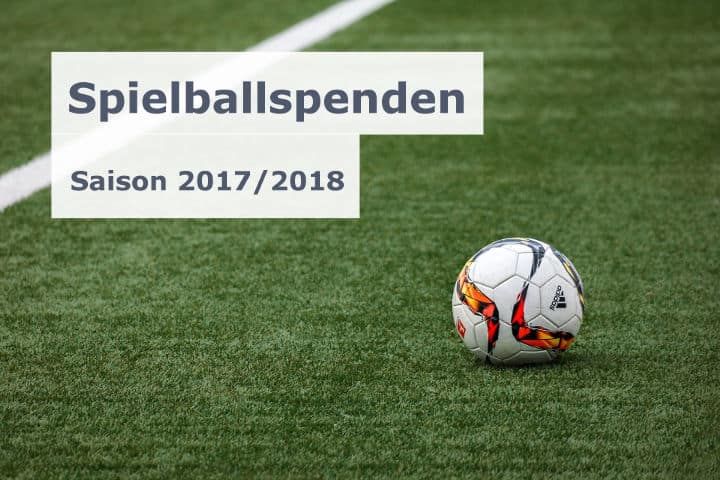 Spielballspenden - Saison 2017/2018